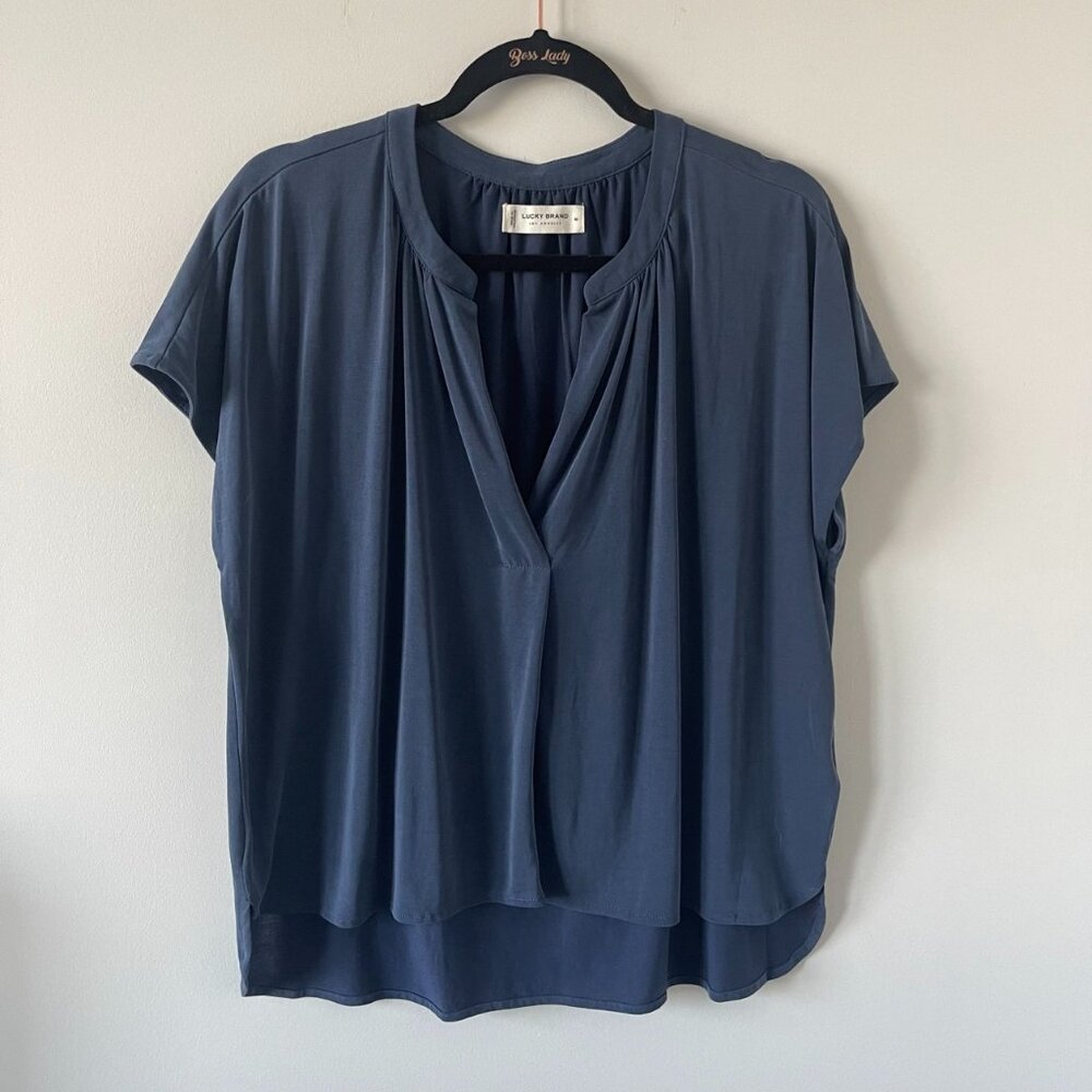 Women's Lucky Brand Short Sleeve V-Neck Top